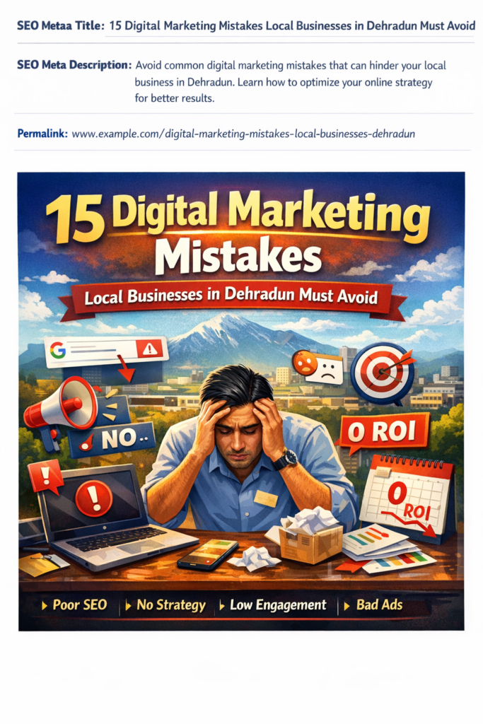 15 Digital Marketing Mistakes Dehradun Businesses Avoid
